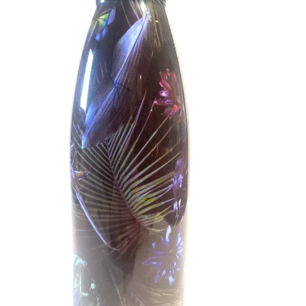 Vans Off The Wall Stainless Steel 17 oz Insulated Water Bottle - Purple Floral - Picture 3 of 8